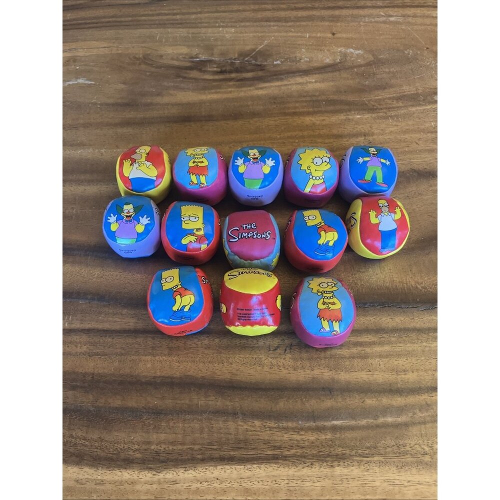 RARE! Vintage 2000 Rinco “The Simpsons” Soft Play Ball/Hacky Sack Leather Lot